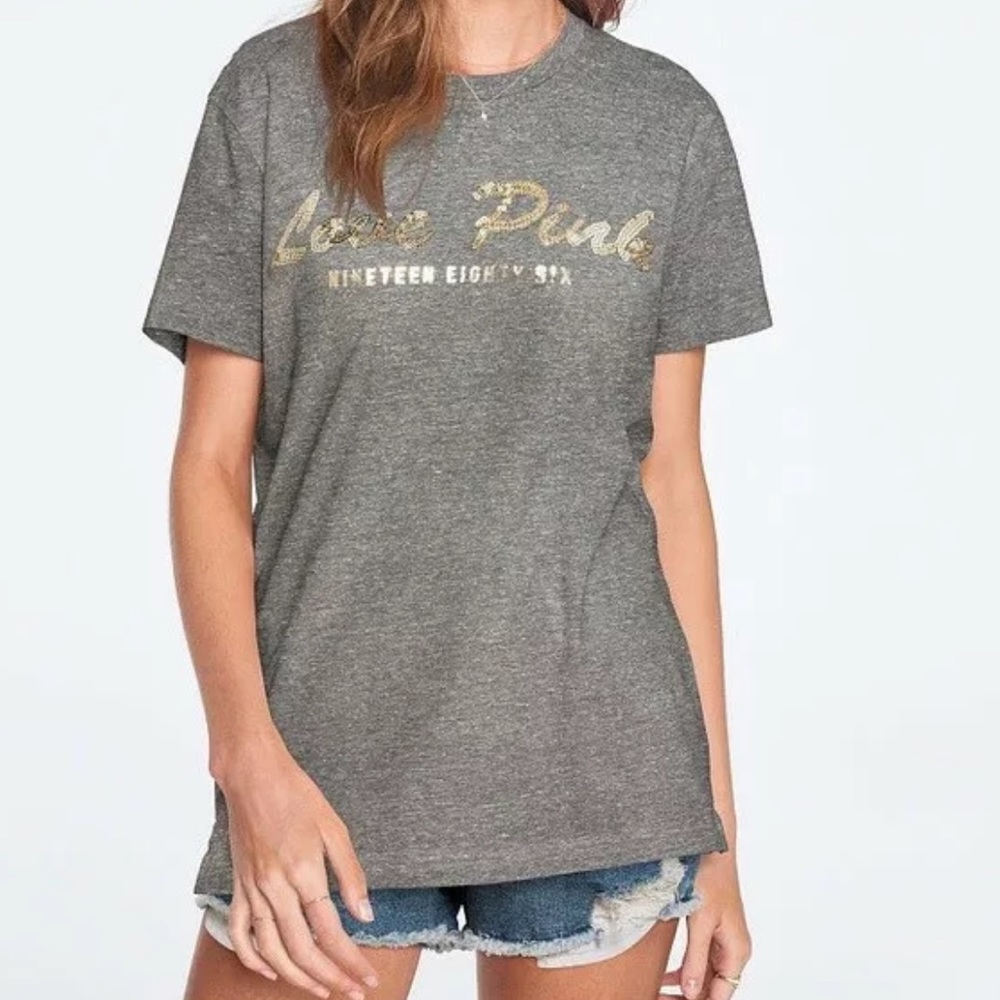 Victoria’s Secret Pink Bling Campus Short Tee XS - Picture 1 of 8